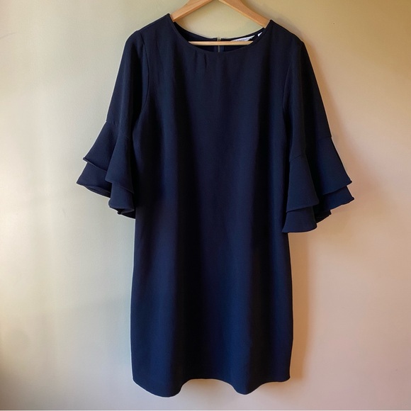 Soft Surroundings Black Loose Flutter Bell Sleeve Women’s Dress Size Large - Picture 1 of 13